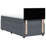 vidaXL Sommier à lattes de lit et matelas Gris foncé 90x190 cm Velours
