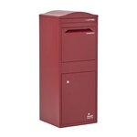 Boîte à colis incurvée 1 porte Large Bordeaux Acier galvanisé SMART PARCEL BOX®