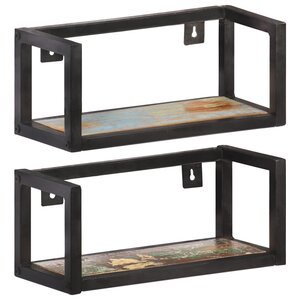 vidaXL Étagères murales 2 Pièces 40 cm Bois de récupération massif
