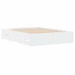 vidaXL Cadre de lit avec tiroirs blanc 120x200 cm bois d'ingénierie