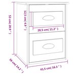 vidaXL Tables de chevet murales 2 Pièces blanc brillant 41 5x36x53 cm