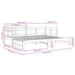 vidaXL Lit coulissant blanc bois de pin massif 2x(90x200) cm