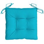 vidaXL Coussins de chaise lot de 2 turquoise 50x50x7 cm tissu oxford