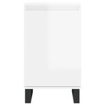 vidaXL Buffets 2 Pièces blanc brillant 40x35x70 cm bois d'ingénierie