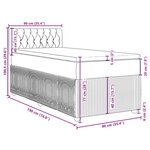 vidaXL Sommier à lattes de lit et matelas Gris foncé 90x190 cm Velours