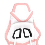 vidaXL Chaise de jeu de massage Blanc et rose Similicuir