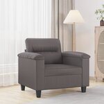 vidaXL Fauteuil Gris 60 cm Similicuir
