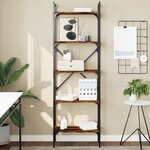 vidaXL Bibliothèque à 5 niveaux chêne fumé 56x31 5x174 cm