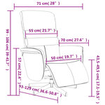 vidaXL Fauteuil inclinable avec repose-pieds noir similicuir