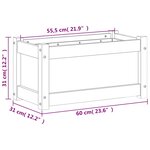 vidaXL Jardinières 2 Pièces blanc bois de pin massif