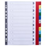 Intercalaires Imprimés Numériques Polypropylène 12/100e - 12 Positions - A4 Maxi - Assorties Vives - X 20 - Exacompta