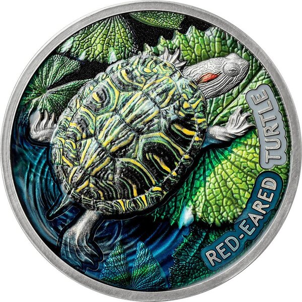 Pièce de monnaie en Argent 2 Dollars g 62.2 (2 oz) Millésime 2024 Lifelong Journey RED EARED TURTLE