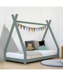 Lit tipi enfant NAKANA 140 x 200 vert sauge