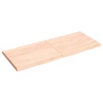vidaXL Dessus de table bois massif non traité bordure assortie