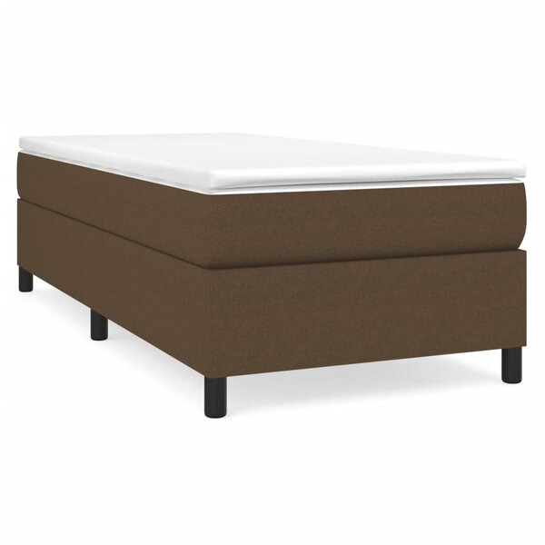 vidaXL Cadre de lit Marron foncé 100x200 cm Tissu
