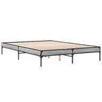 vidaXL Cadre de lit sonoma gris 160x200 cm bois d'ingénierie et métal