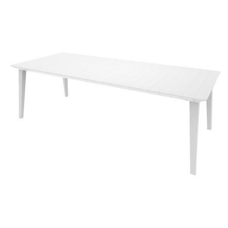 ALLIBERT JARDIN Table Lima 240 6-10 personnes avec allonge - Design contemporain - Blanc