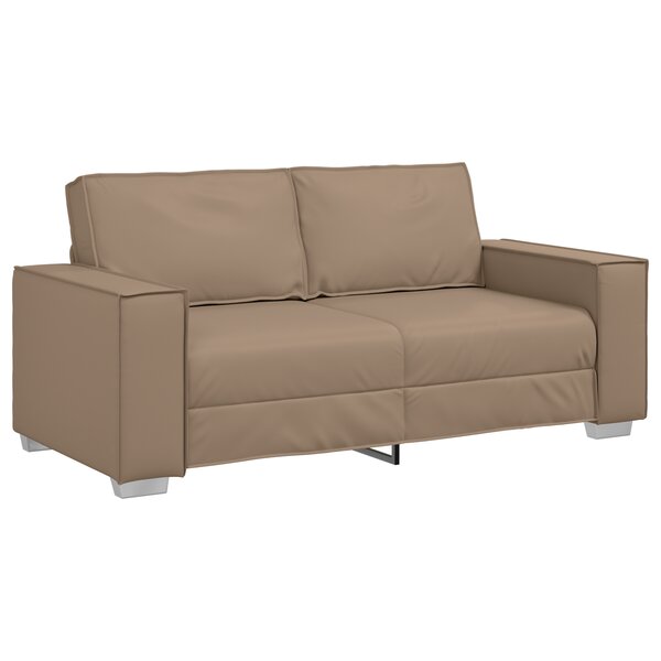 Canapé Loveseat vidaXL Cappuccino 140 cm en simili cuir