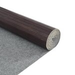 vidaXL Tapis rectangulaire marron foncé 80x300 cm bambou