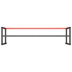 vidaXL Cadre de banc de travail Noir et rouge mat 220x57x79 cm Métal