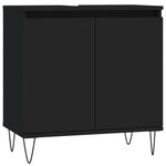 vidaXL Armoire de salle de bain noir 58x33x60 cm bois d'ingénierie