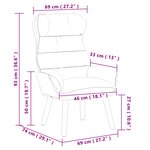 vidaXL Chaise relaxante en velours rose