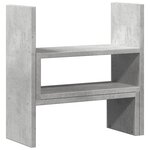 Organisateur armoire de bureau réglable bois d'ingénierie gris 02_0043580