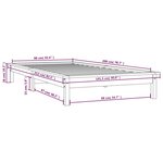 vidaXL Cadre de lit Blanc 90x200 cm Bois de pin massif