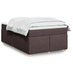 vidaXL Sommier à lattes de lit et matelas marron foncé 120x190cm tissu
