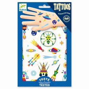 Djeco DJ09590 - Tatouages phospho space oddity