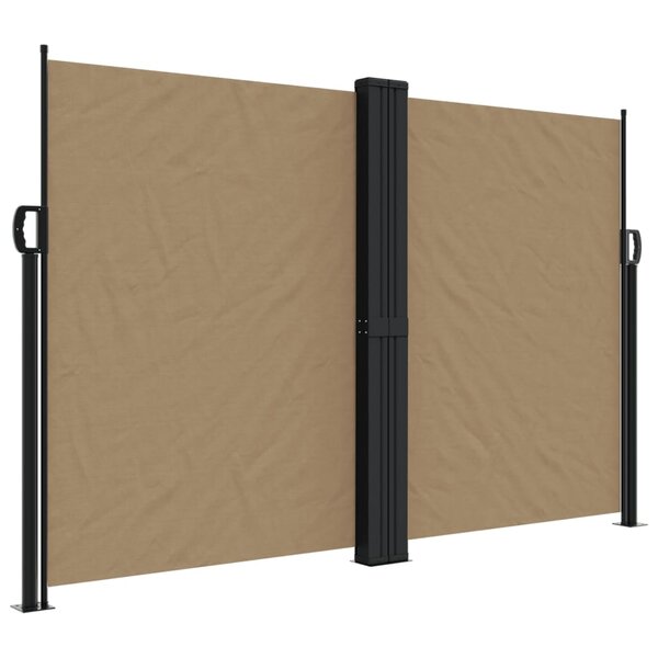 vidaXL Auvent latéral rétractable taupe 160x1200 cm