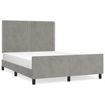 vidaXL Cadre de lit sans matelas gris clair 140x200 cm velours