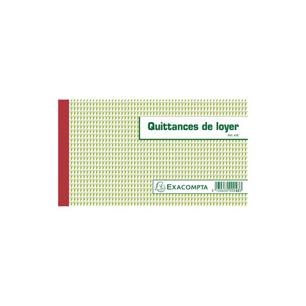 Manifold Quittances De Loyer 12 5x21cm 50 Feuillets Tripli Autocopiants - X 10 - Exacompta