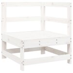 vidaXL Salon de jardin 7 Pièces blanc bois de pin massif