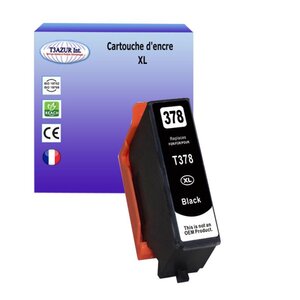 T3AZUR- Cartouche Compatible avec Epson 37XL 37 XL remplace Epson Expression Photo XP15000 XP8500 XP8505 XP8600 XP8605 -Noire