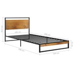 vidaXL Cadre de lit Métal 100x200 cm