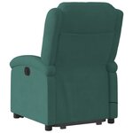 vidaXL Fauteuil de massage inclinable Vert foncé Velours