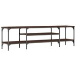vidaXL Meuble TV chêne marron 161x35x45 cm bois d'ingénierie et fer