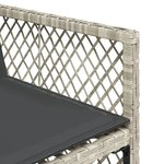 vidaXL Ensemble à manger de jardin et coussins 7 Pièces gris clair rotin