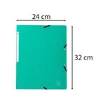 Chemise À Élastique Sans Rabat Carte Lustrée 355gm2 - A4 - Vert - X 50 - Exacompta