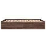 vidaXL Cadre de lit chêne marron 140x200 cm bois d'ingénierie