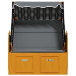vidaXL Strandkorb avec auvent résine tressée et bois solide anthracite