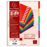 Intercalaires Polypropylène Opaque Semi Rigide 6 Positions - A4 - Couleurs Assorties - X 25 - Exacompta