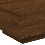 vidaXL Table basse avec lumières LED chêne marron 55x55x31 cm