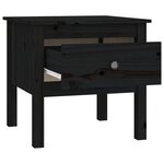 vidaXL Tables d'appoint 2 Pièces Noir 50x50x49 cm Bois massif de pin