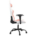 vidaXL Chaise de jeu de massage Blanc et rose Similicuir