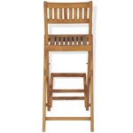 vidaXL Tabourets pliables de bar d'extérieur lot de 2 bois teck solide