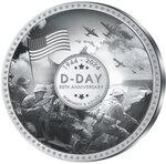 Pièce de monnaie en Argent 5 Dollars g 50 Millésime 2024 D-DAY