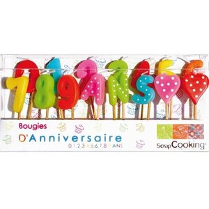 30 bougies d'anniversaire 1-2-3 ans