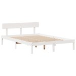 vidaXL Cadre de lit sans matelas blanc 120x190 cm bois de pin massif